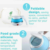 Fast Water Boiling 600 ml Portable Kettle Travel Kettle Foods Boils Quickly