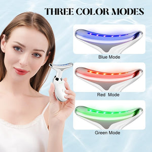 Ems Neck Eye Massage Instrument Vibrator Microcurrents Red Light Therapy Anti Wrinkle